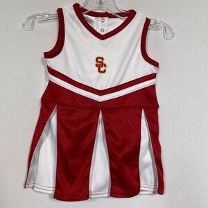 USC Trojans Song Girls Red White Pleated Cheerleader‎ Dress Baby Toddler 2T